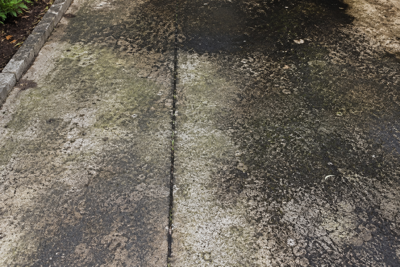 Dirty Concrete Driveway