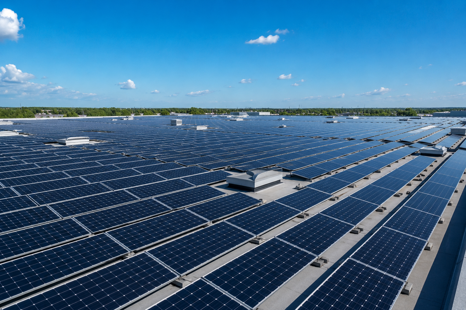Commercial Solar Array Cleaning
