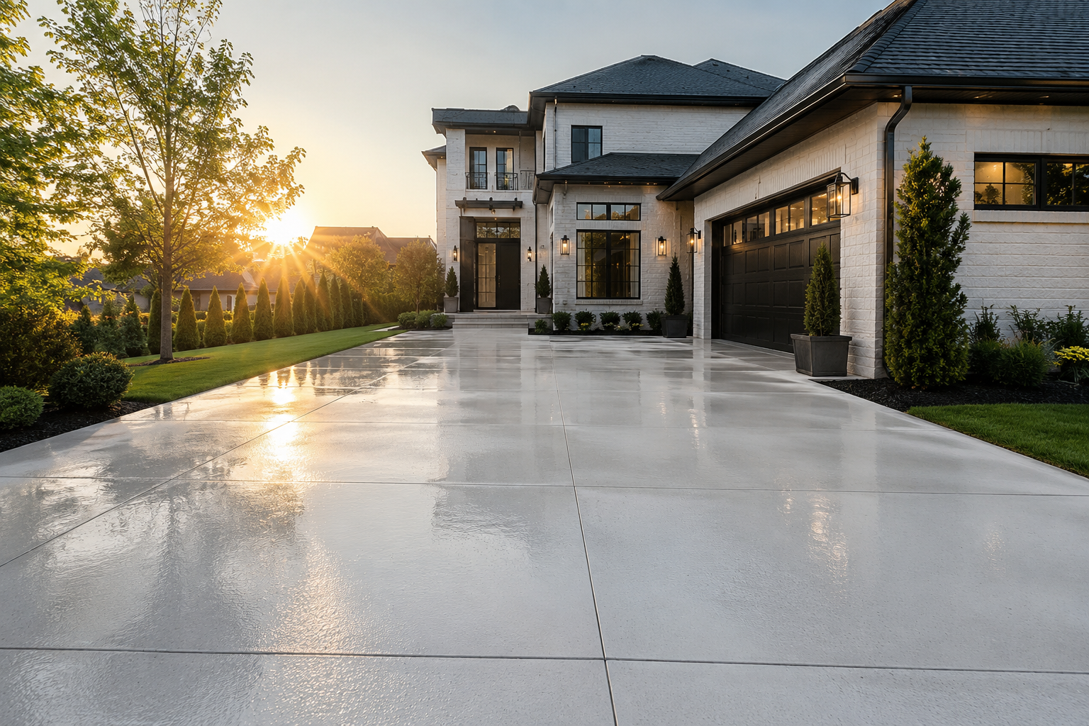 Pristine Pressure Washed Driveway